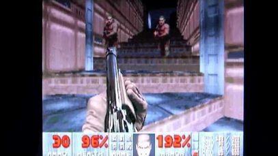 DoomDC waffle on the Dreamcast