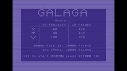 Galaga on the Commodore 64