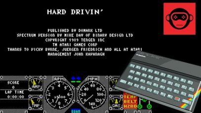 Hard Drivin’ on the ZX Spectrum (Letsplay/Gameplay) | MonkeySpaz5000
