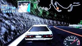Initial D gameplay on the Saturn