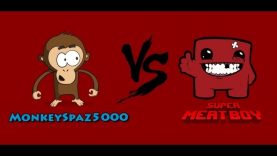 Let’s Play – MonkeySpaz Vs Super Meat Boy – Ep#4 Part1 (Portals???)