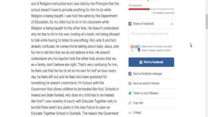 Non-Catholic children in Ireland are penalised by the education system.