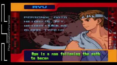 Street Fighter Alpha 3 Max on the Sony PSP (Playstation Portable)