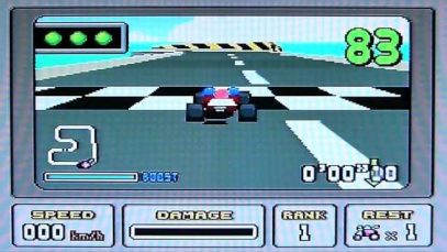 Stunt Race FX gameplay on the SNES
