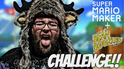 SUPER MARIO MAKER + BEAN BOOZLED CHALLENGE!!