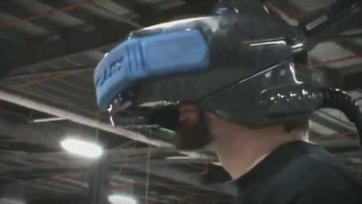 Virtuality 1000CS Virtual Reality machine [1992] with Dactyl Nightmare – Play Expo Manchester 2014