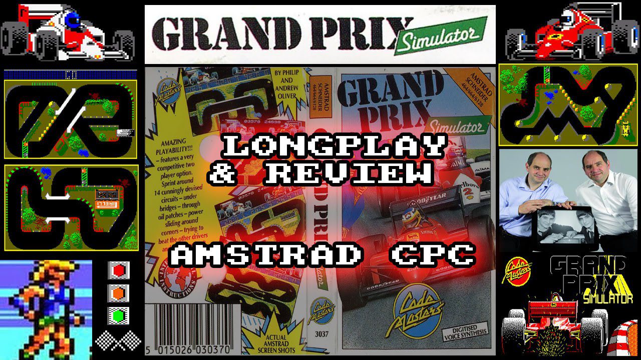[AMSTRAD CPC] Grand Prix Simulator – Longplay & Review (Oliver Twins)