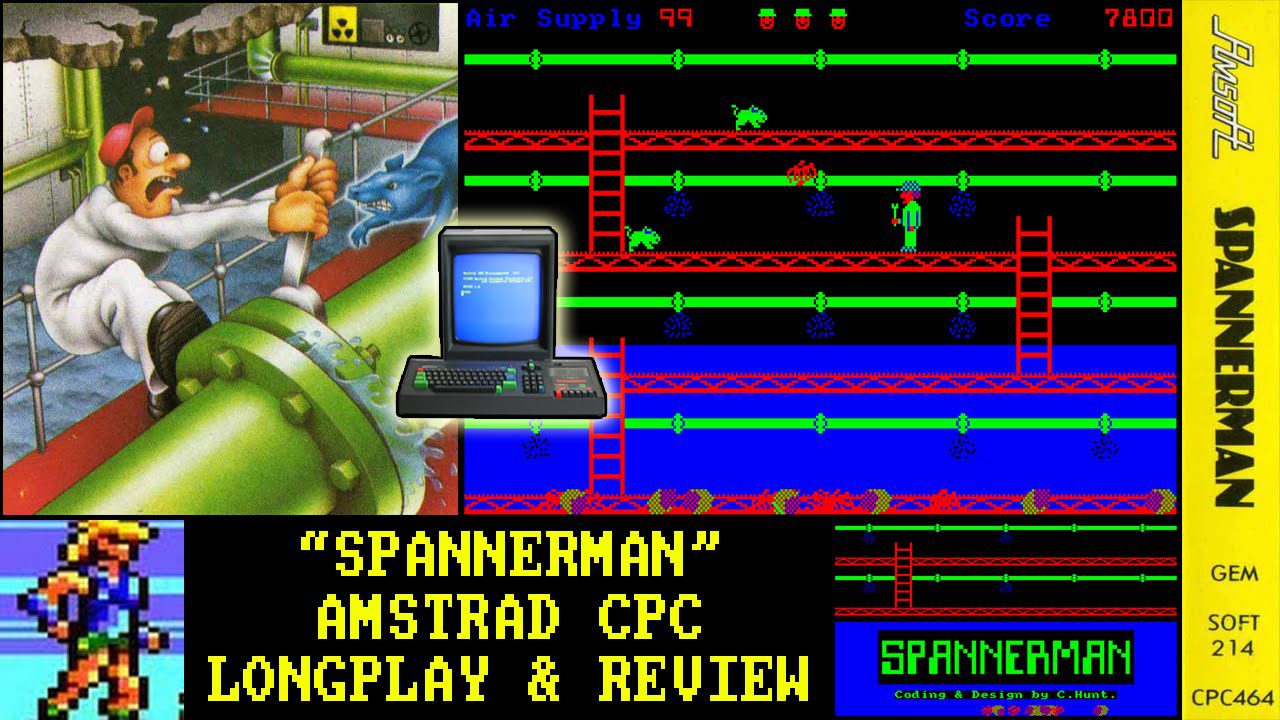 [AMSTRAD CPC] Spannerman – Longplay & Review