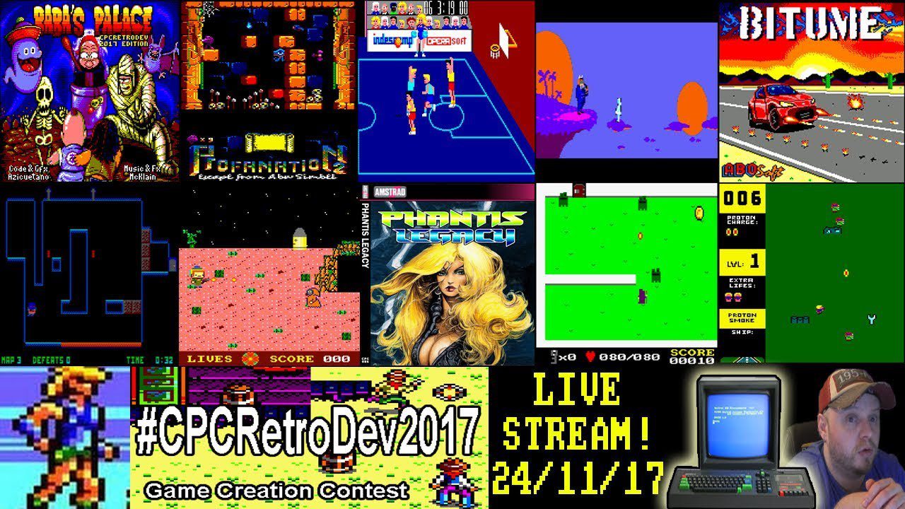 [AMSTRAD CPC] CPCRetroDev 2017 – ALL GAMES! (Game Creation Contest) [Xyphoe Live Stream]