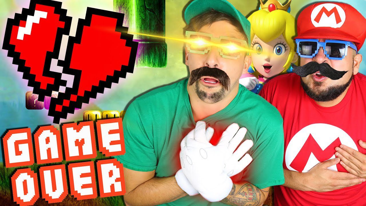 EVIL LUIGI HAS WORST VALENTINES DAY EVER IN REAL LIFE | MARIO BROS OFFICE PRANK WARS