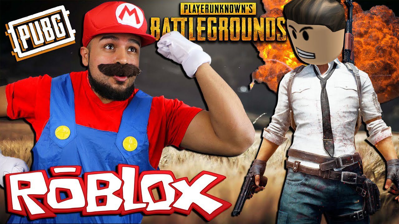 SUPER MARIO SURVIVES PUBG IN ROBLOX!? FINDING EVERY WEAPON! NOOB MARIO WORST PUBG PLAYER EVER?