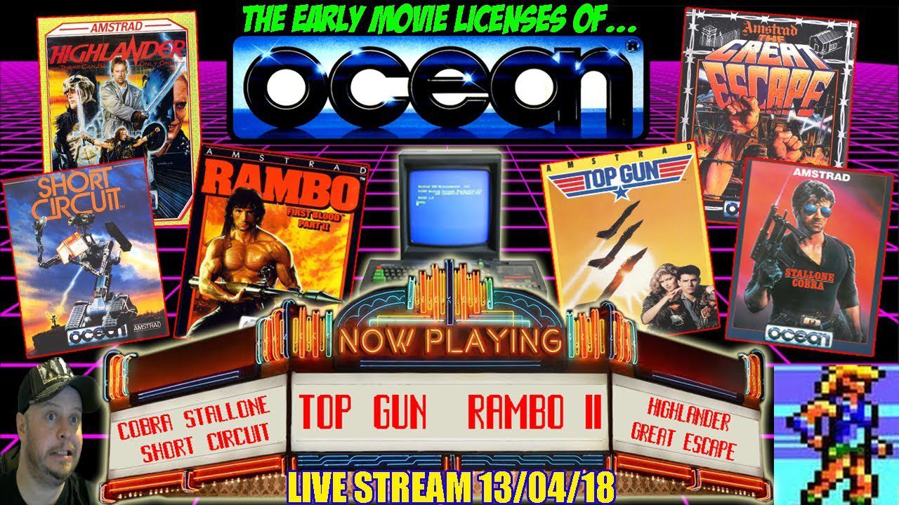 [AMSTRAD CPC] Ocean Software’s Early Movie Licensed Games! [Xyphoe Live Stream]