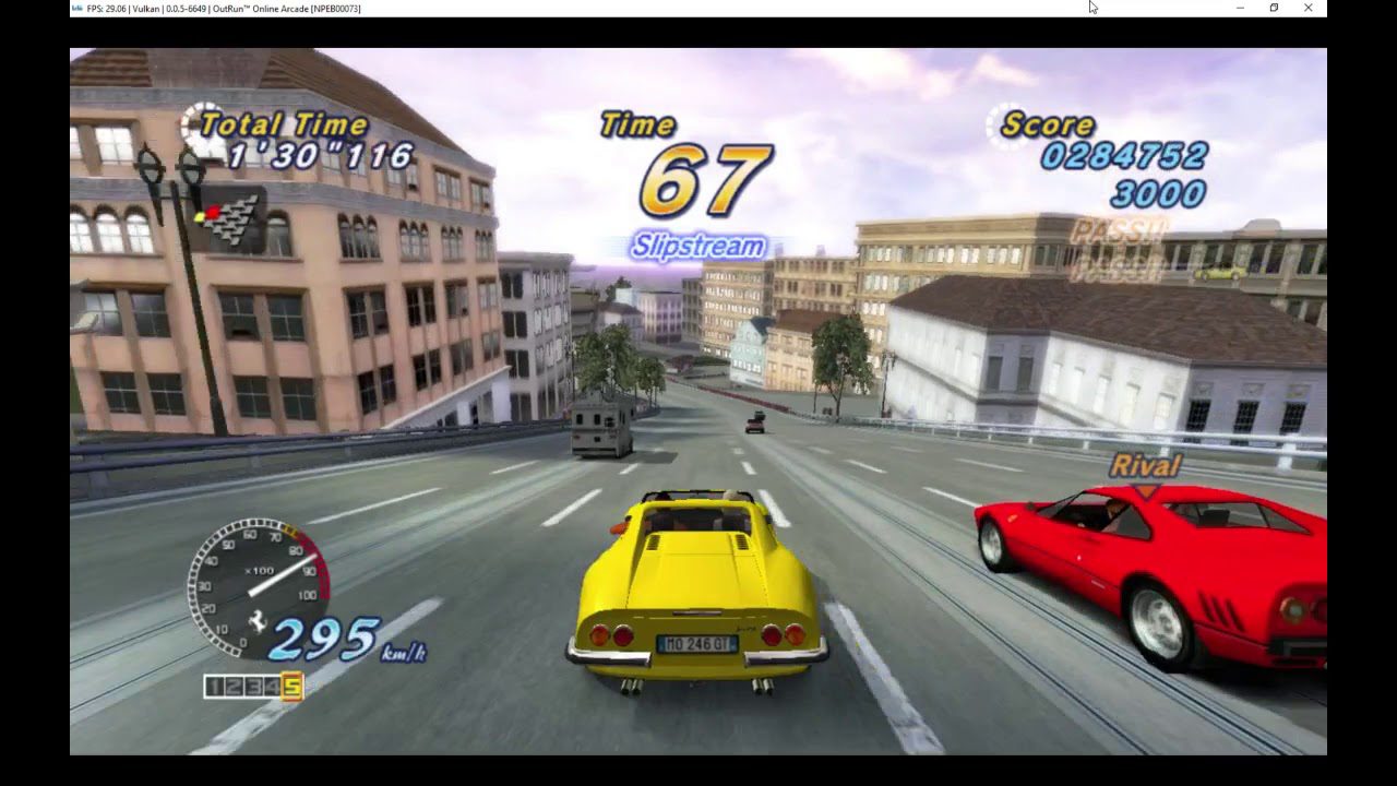 Outrun2 Arcade (PS3) running on the RPCS3 PS3 Emulator on PC