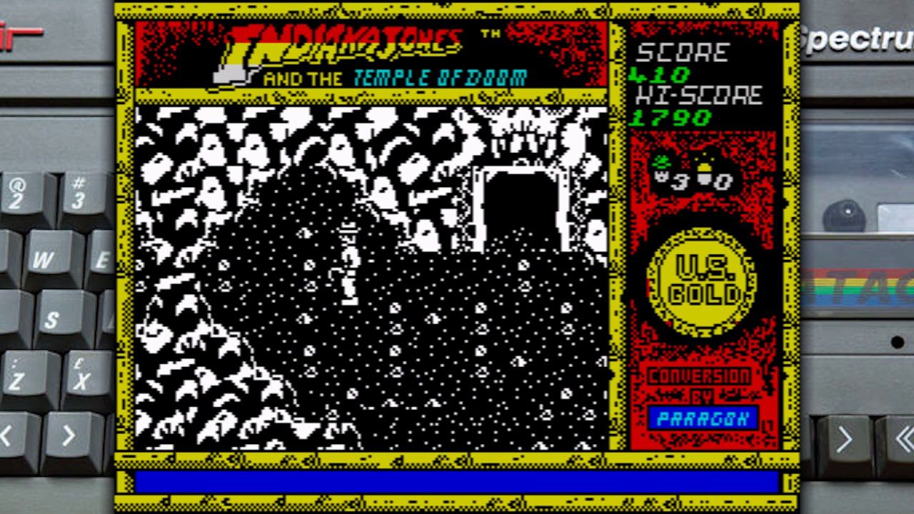 Indiana Jones and the Temple of Doom on the ZX Spectrum – (Letsplay/Gameplay) | MonkeySpaz5000