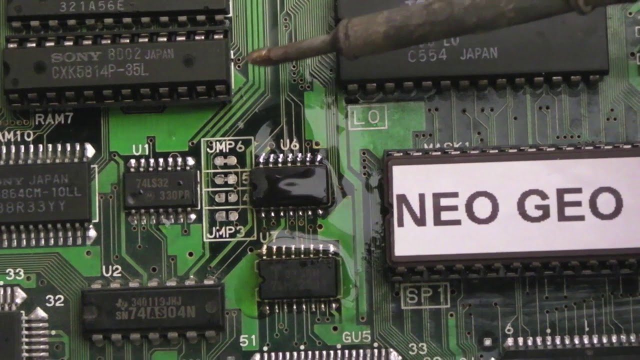 SNK Neo Geo MVS Junk Board Repairs Part 1 (Backup RAM & Missing VRAM)