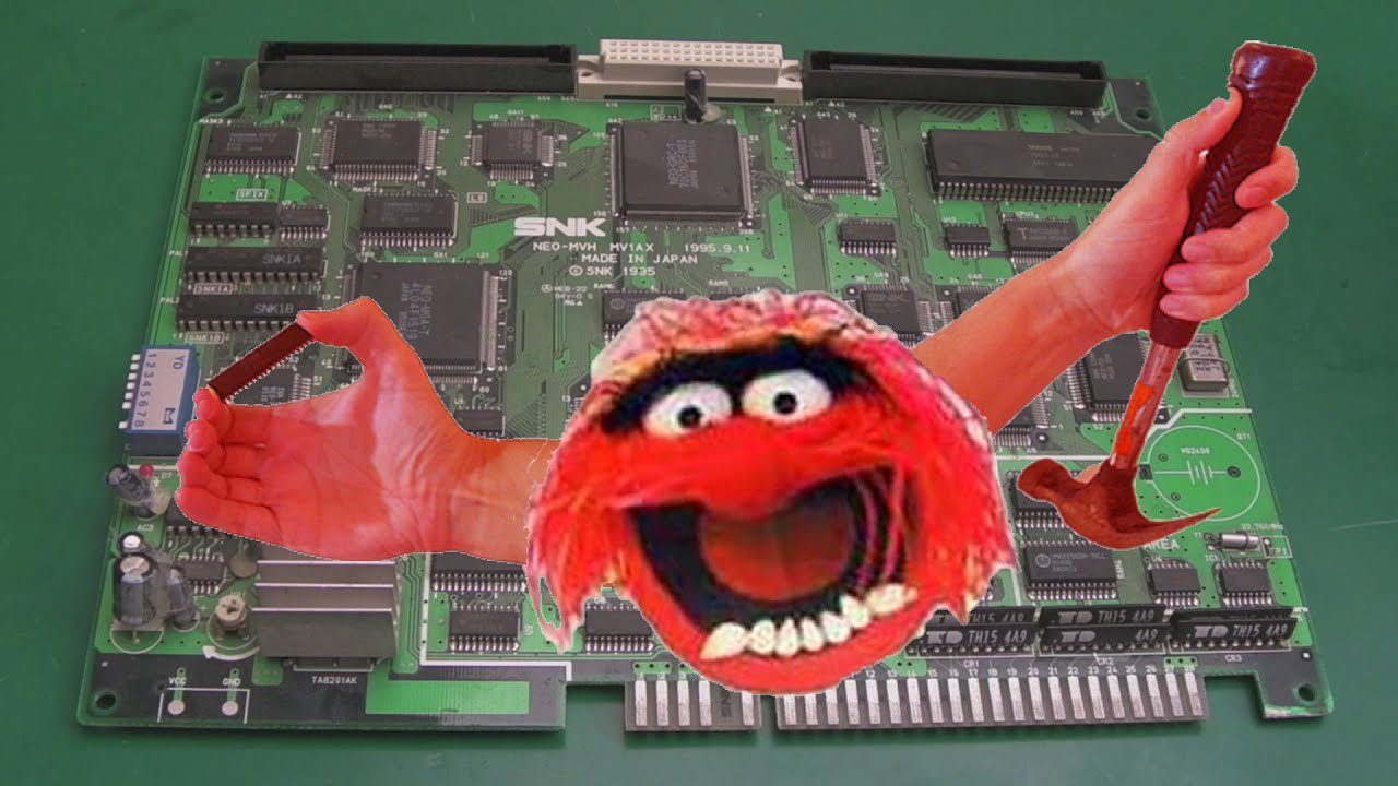 SNK Neo Geo MVS Junk Board Repairs Part 3 (MV-1AX BIOS Repair – Fixing Muppet Damage)