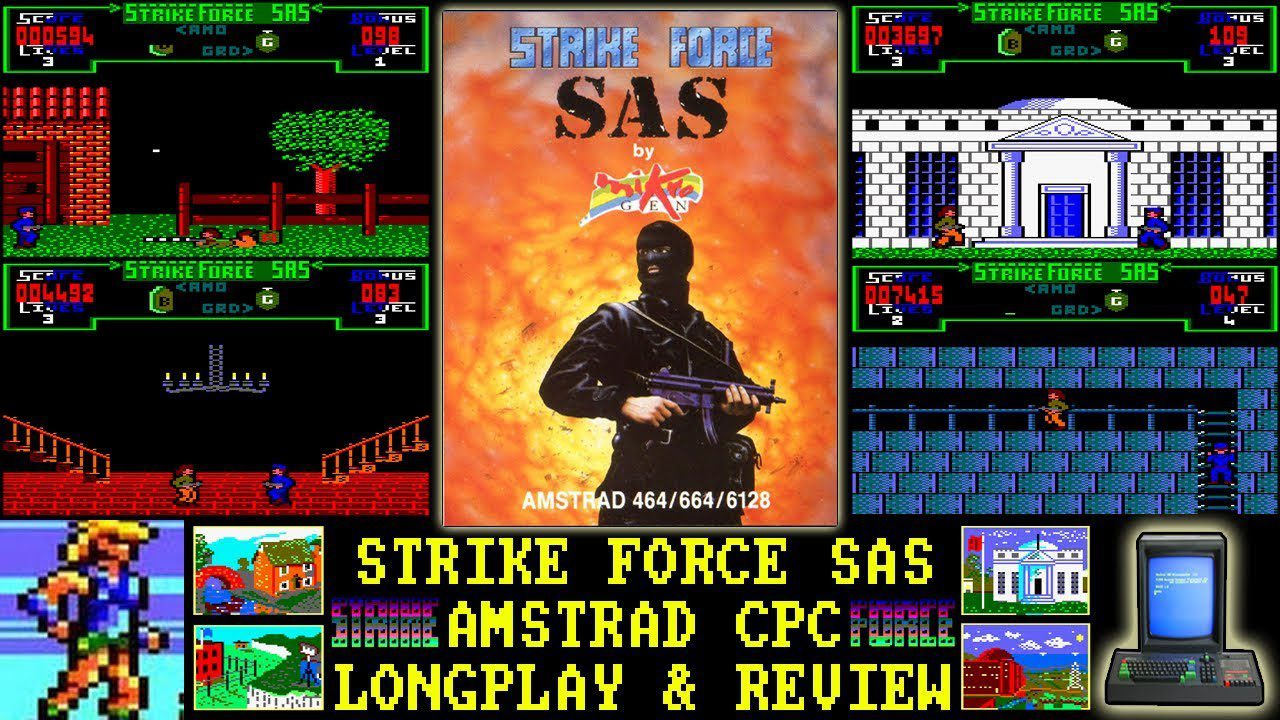 [AMSTRAD CPC] Strike Force SAS – Longplay & Review