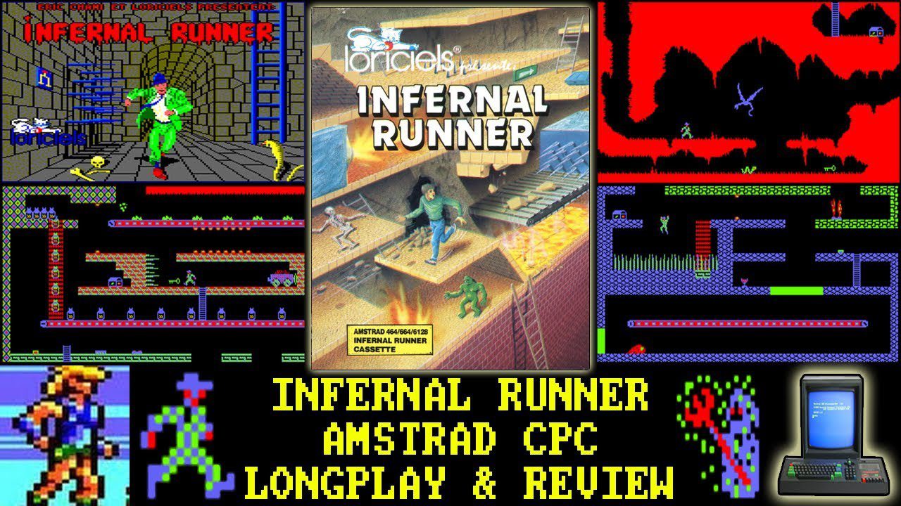 [AMSTRAD CPC] Infernal Runner – Longplay & Review (Goriest Amstrad Game?)