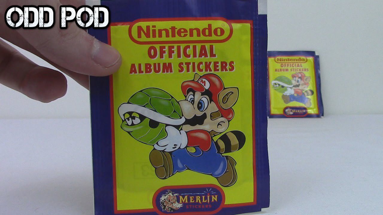 Nintendo official album stickers 1992 opening | Odd Pod