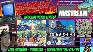 [AMSTRAD CPC] Live Longplays & Random Games #1 – “North & South” + “Hostages”! #AMSTREAM