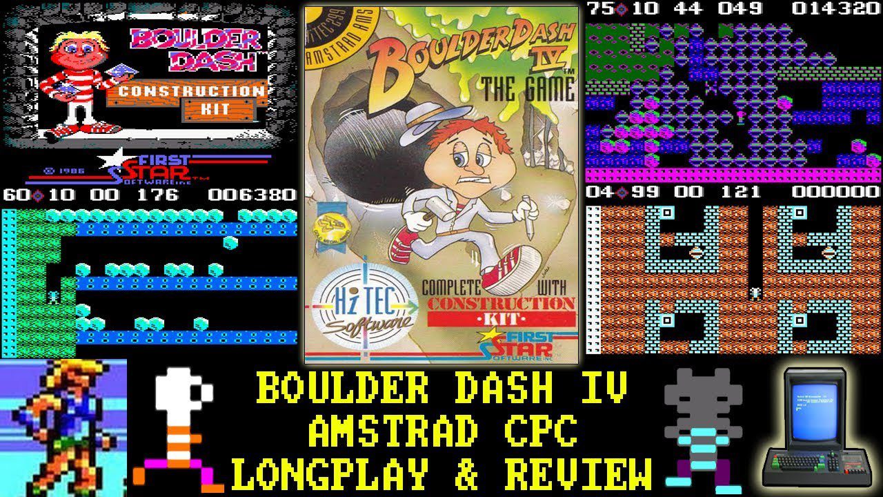 [AMSTRAD CPC] Boulder Dash IV Construction Kit – Longplay & Review