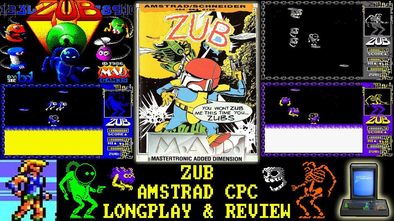 [AMSTRAD CPC] Zub – Longplay & Review