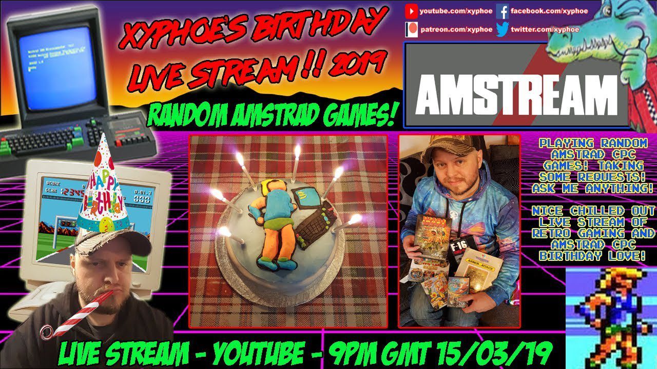 [AMSTRAD CPC] Xyphoe’s Birthday Amstream! Playing Random Amstrad Games! AMA! #AMSTREAM