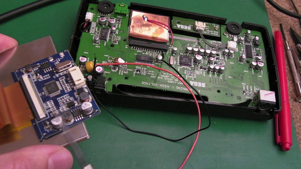 Sega Nomad Repair Part 2 (TR201 Bypass & Replacement Composite LCD & 3D Printed Mount)