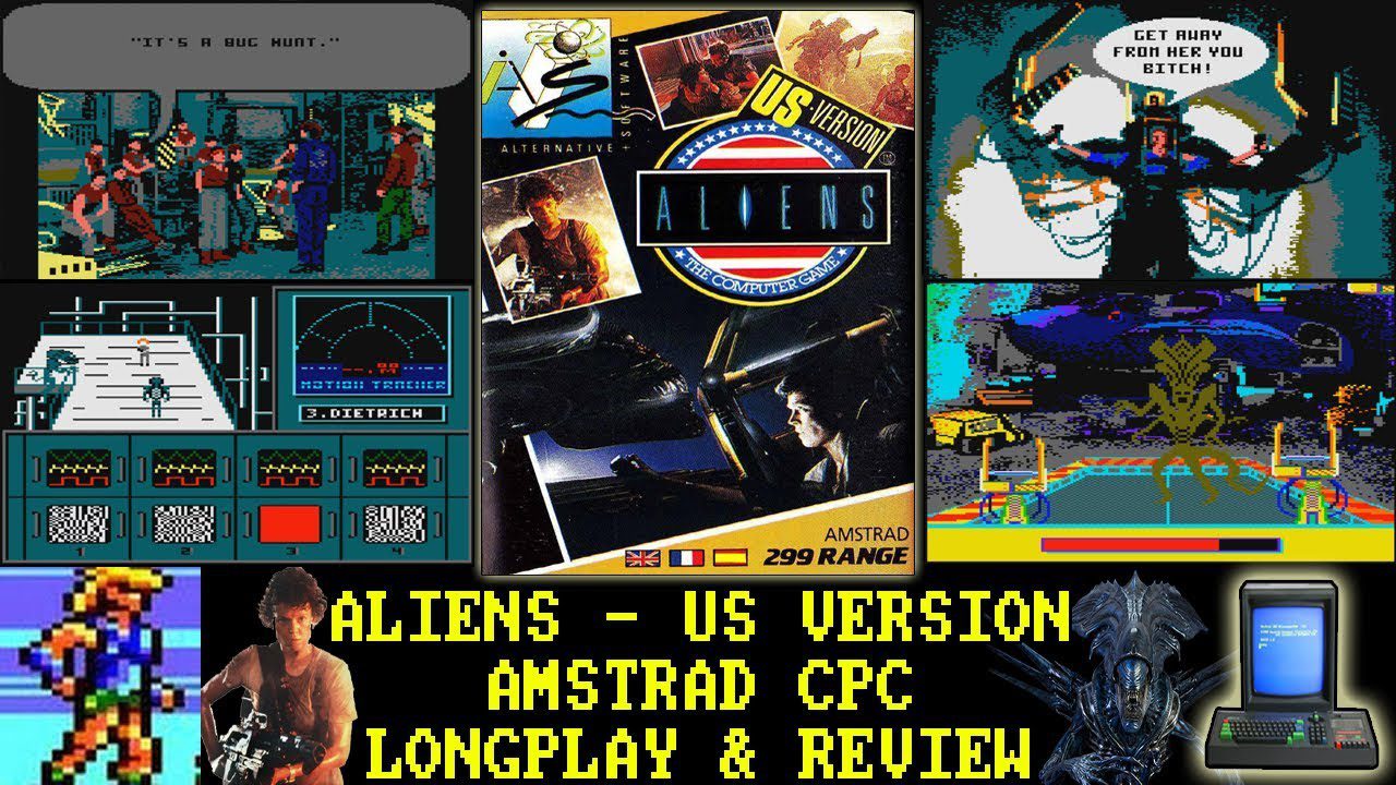 [AMSTRAD CPC] Aliens (The Computer Game) US Version – Longplay & Review