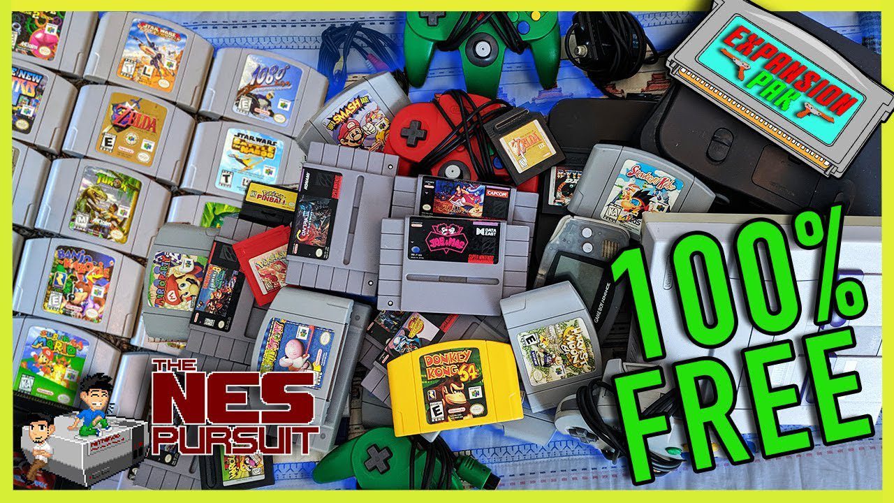 ALL OF THESE WERE GOING IN THE TRASH! I GOT THEM FOR FREE! HUGE N64 and SNES LOT!