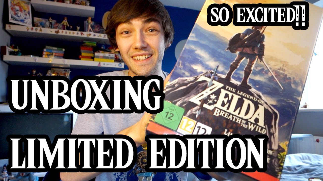 UNBOXING ZELDA BREATH OF THE WILD LIMITED EDITION!! ENJOY MY EXCITEMENT FOR A NEW ZELDA!