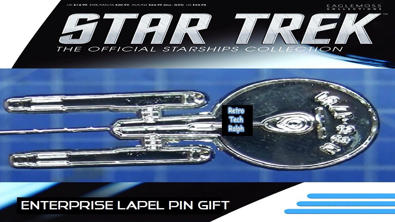 Star Trek Official Starship Collection By Eaglemoss. Enterprise Lapel Pin Gift