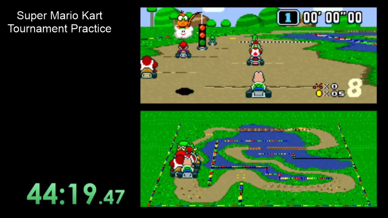 Super Mario Kart tournament practice