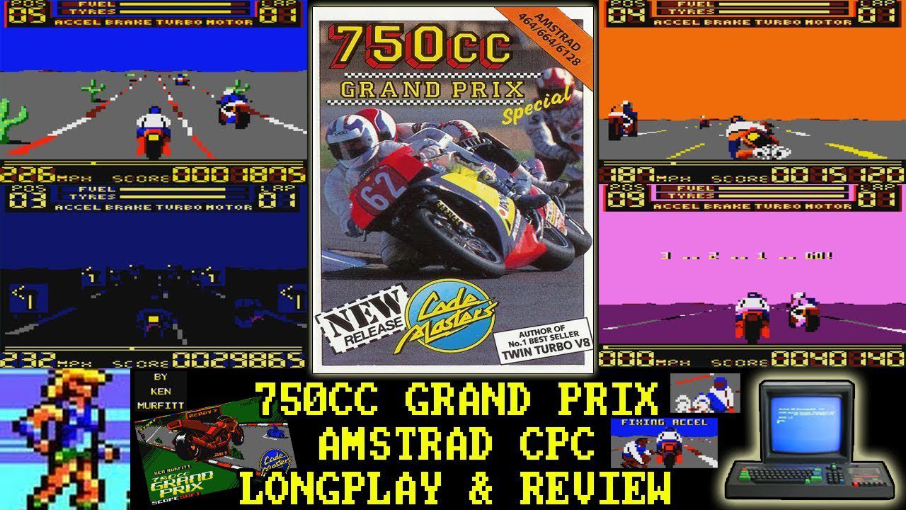 [AMSTRAD CPC] 750cc Grand Prix – Longplay & Review (+ Interview with coder!)