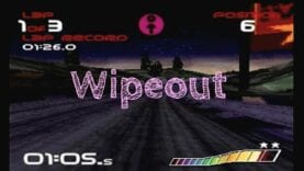 Wipeout playing on the Sega Saturn