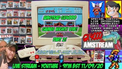 [AMSTRAD GX4000] AMSTREAM GX4000 Games Night Live #2! Celebrating 30 Years! + Norecess & Larry Bundy