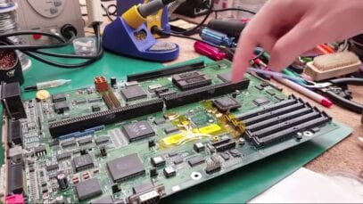 Commodore Amiga A4000 Super Buster Removal – Low Melting Point Solder