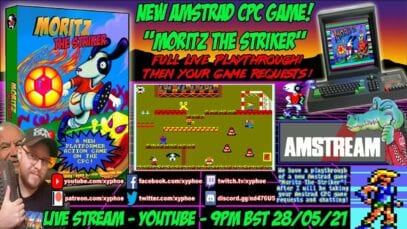 [AMSTRAD CPC] 🕹 NEW GAME! ⭐️ MORITZ THE STRIKER ⭐️ (Playthrough) Then Your Amstrad Game Requests! 🕹