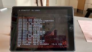 iDOS (Dosbox 0.7x On iPad) Running  Quake Timed Demo