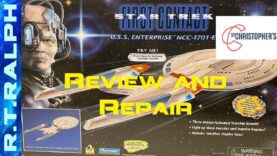 Star Trek Playmates USS Enterprise E First Contact St Christophers Auction win, Review and Repair