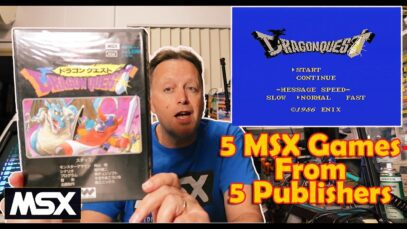 5 MSX Games From 5 Publishers (TZR Grandprix Rider, Tritorn, Dragon Quest, WIZ, Twin Bee)