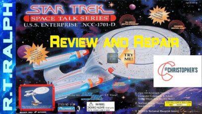 Star Trek Playmates USS Enterprise D Space Talk Series St Christophers Auction win,Review and Repair
