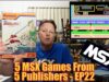 5 MSX Games From 5 Publishers (Space Walk, Sweet Acorn, Penguin, Exciting Baseball, Track & Field I)